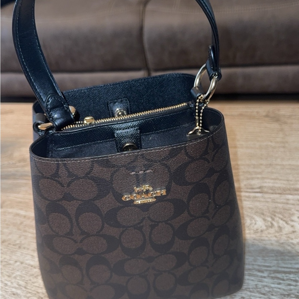 Coach Black and Brown Mini Bag